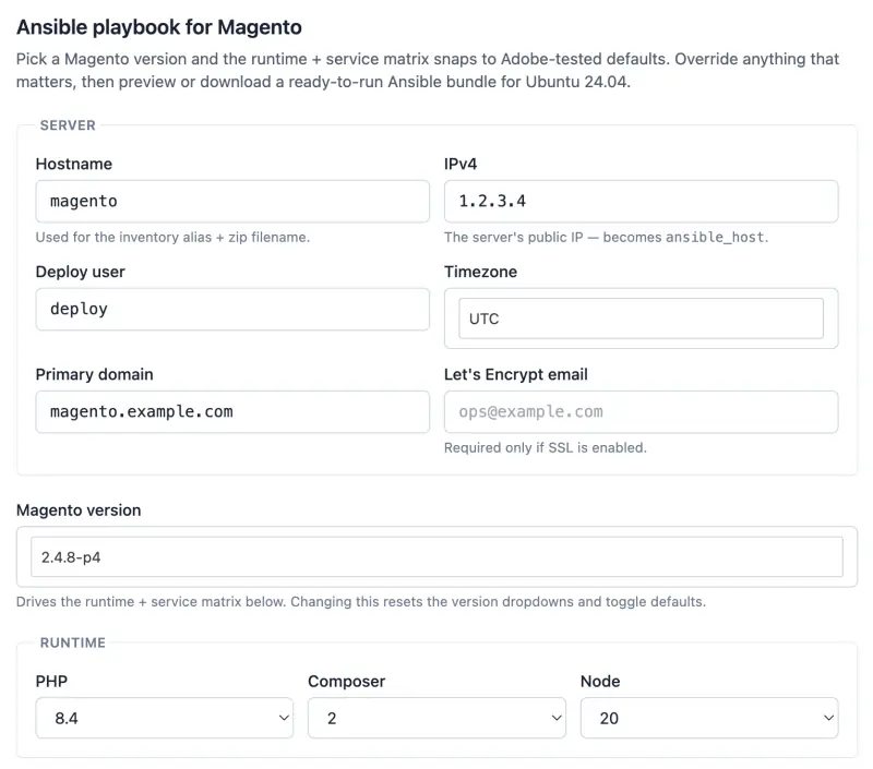 Magento 2 Ansible Generator thumbnail