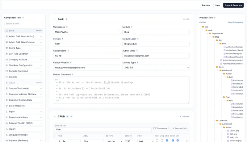 Magento 2 Module Generator thumbnail