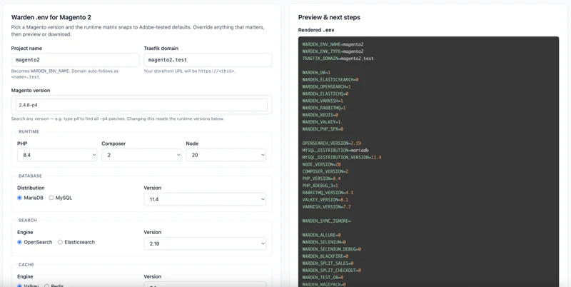 Warden Env for Magento 2 thumbnail